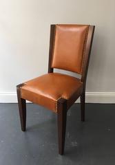 Ensemble de deux chaises en acajou par Andre Sornay