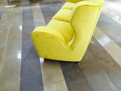 3-Seat Sofa, Design Nino Zoncada, 1949 Yellow Velvet