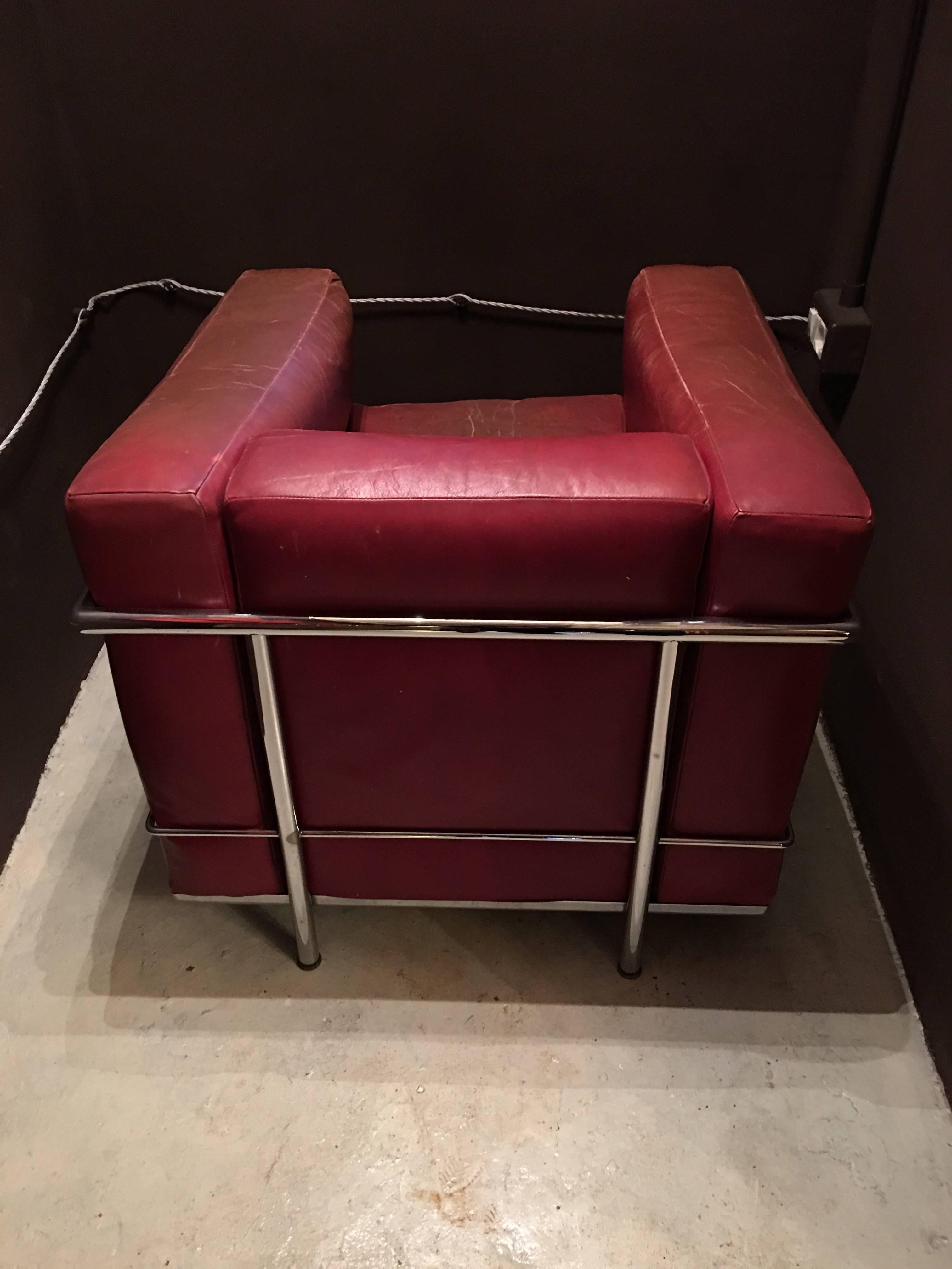 Italian Paire de fauteuils, Design Le Corbusier, 1970 Cassina