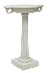 Italian 19th Century Neoclassical Style White Carrara Marble Bird Bath