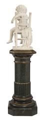 Italian 19th Century White Carrara Marble Statue, Signed Antonio Argenti