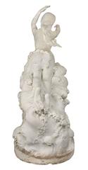 French 19th Century White Carrara Marble Statue, Signed E. Damé, 1892