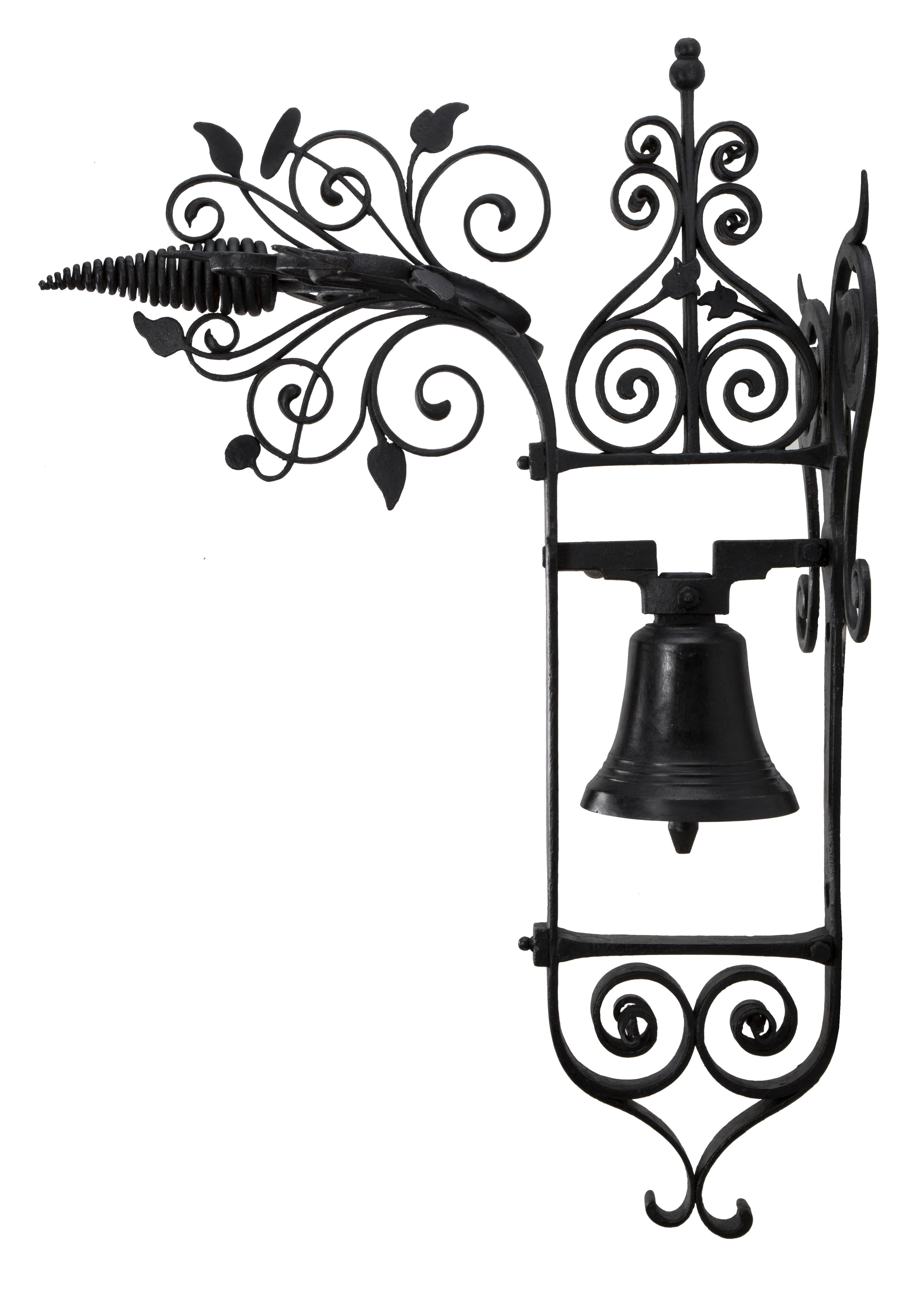 Italian 19th Century Wrought Iron Bell In Excellent Condition In West Palm Beach, FL