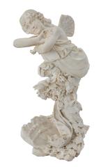 Italian Mid-19th Century Carrara Marble Statue, Signed Delphina Casalegrio, 1886