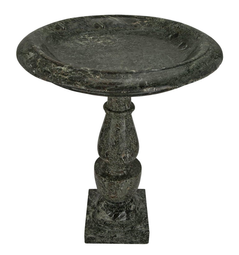 19th Century Italian Bird Bath in Verde Maurin Marble For Sale at 1stdibs