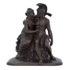 French 19th Century Neoclassical Style Bronze Statue of a Roman Figures