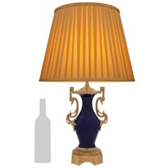 French 19th Century Louis XVI Style Porcelain and Ormolu Lamps