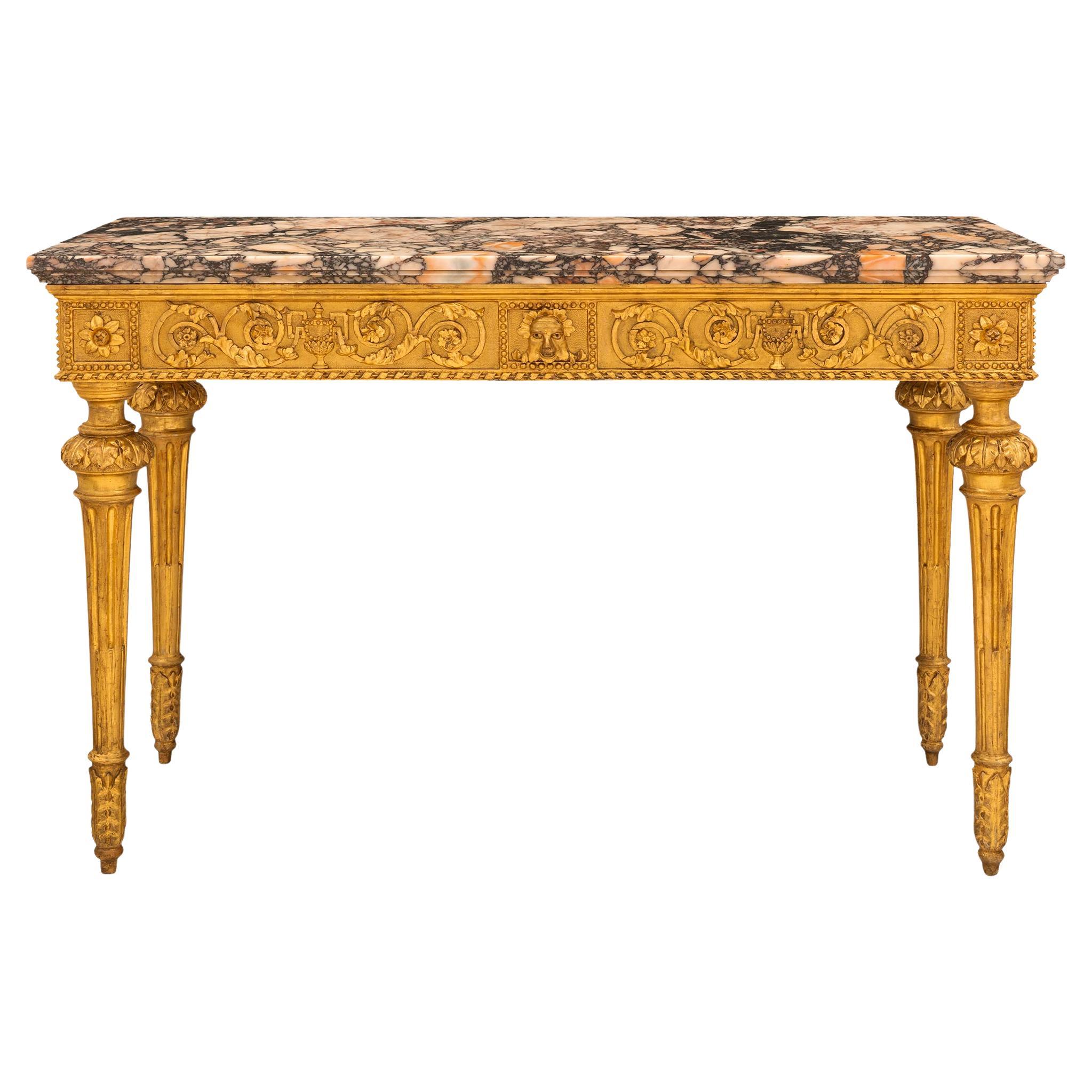 Italian Early 19th Century Louis XVI St. Free Standing Console For Sale