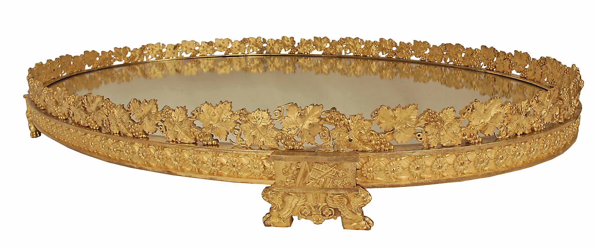 French 19th Century First Empire Period Ormolu Surtout de Table In Excellent Condition In West Palm Beach, FL