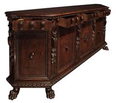 18th Century Italian Renaissance Walnut Buffet