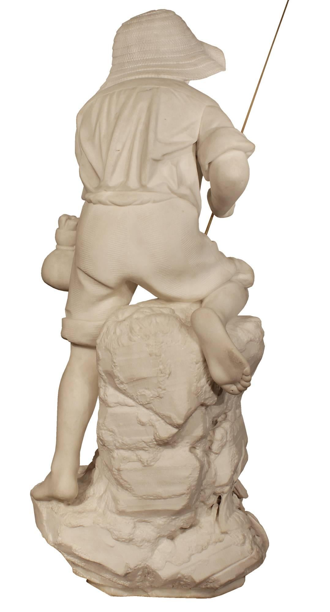 Italian 19th Century Carrara Marble Statue Signed P Bazzanti, Florence, 1888 2