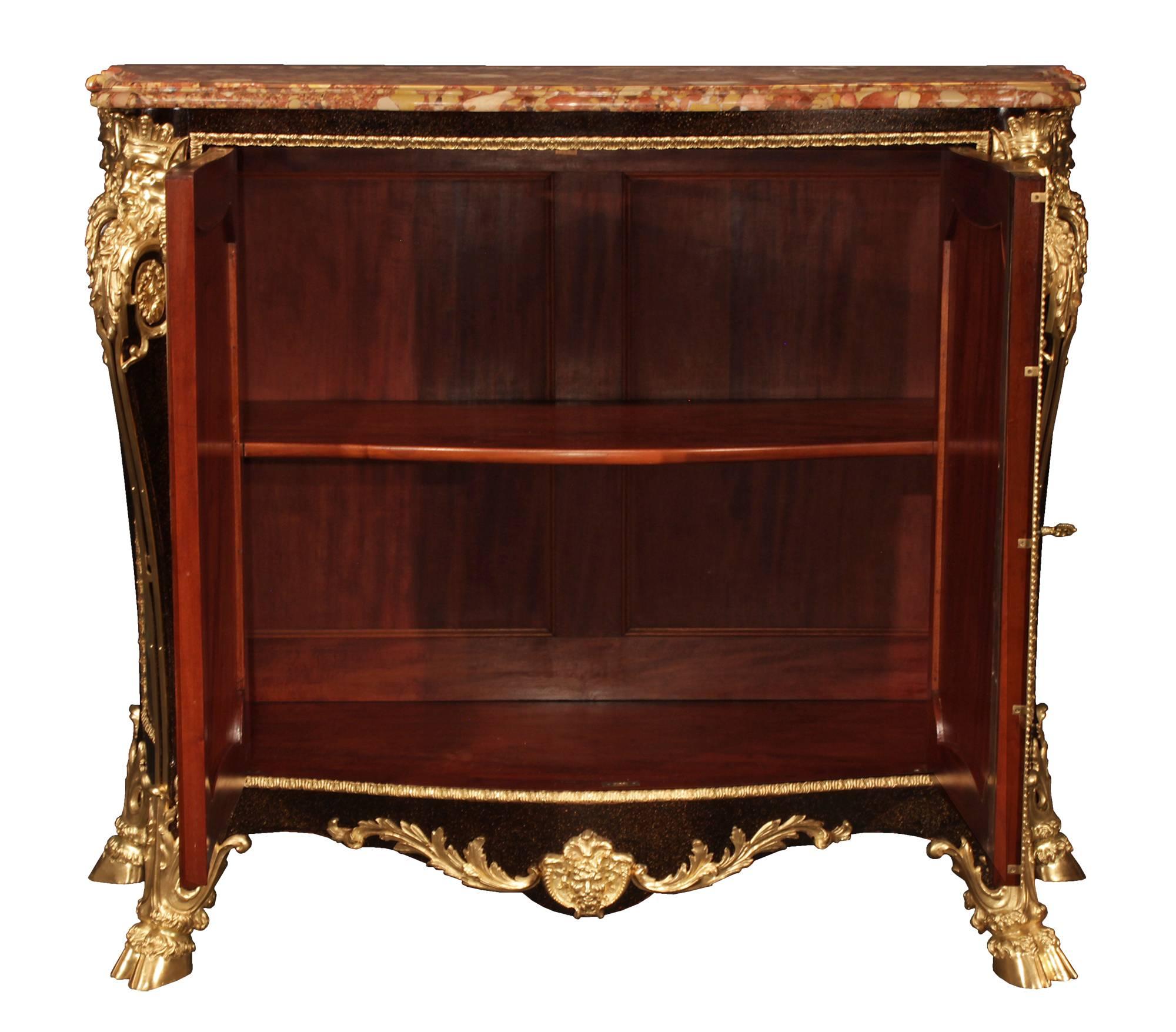 French 19th Century Louis XV Style Cabinet Attributed to Henri Dasson In Excellent Condition In West Palm Beach, FL