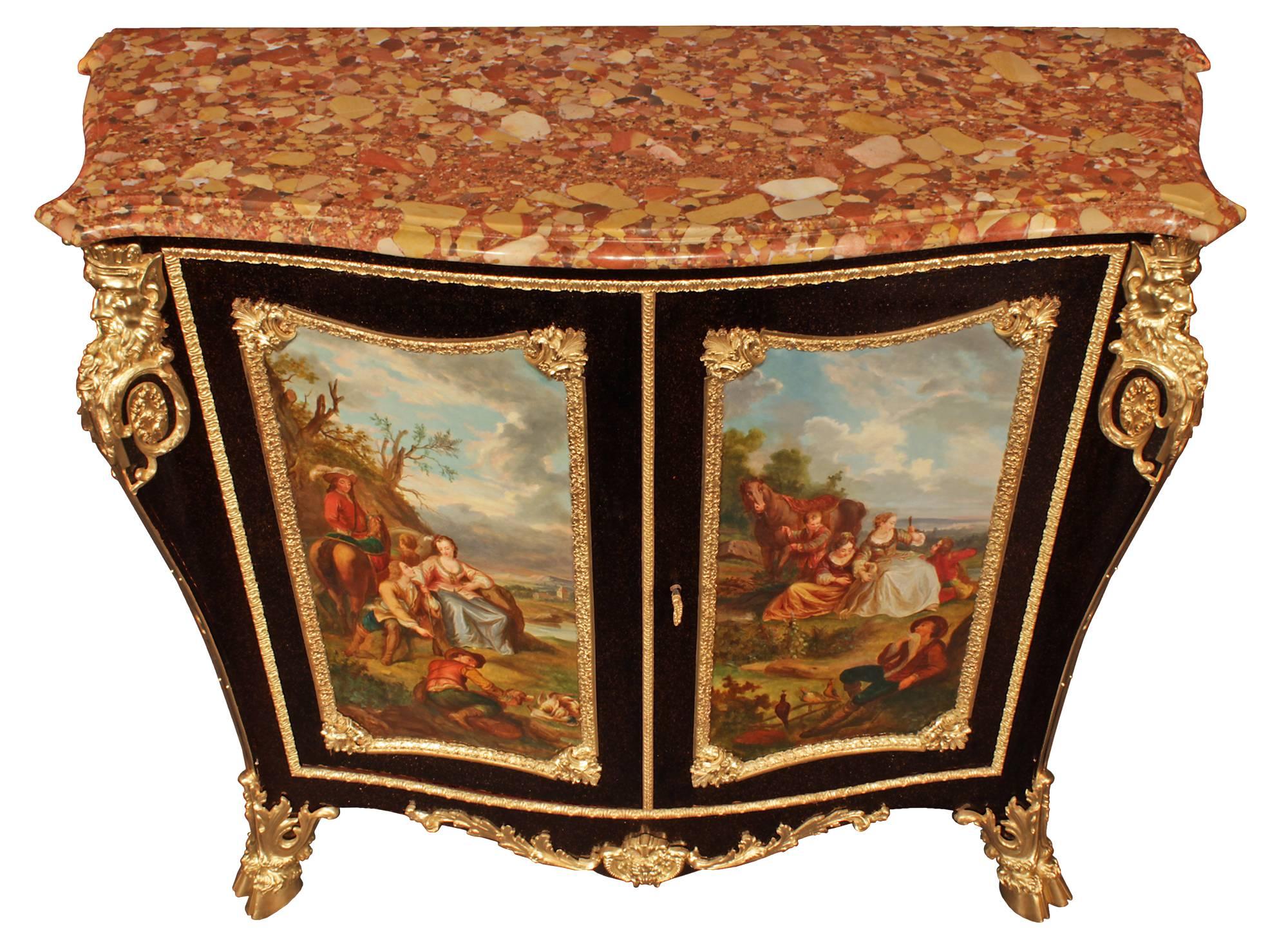 French 19th Century Louis XV Style Cabinet Attributed to Henri Dasson 2