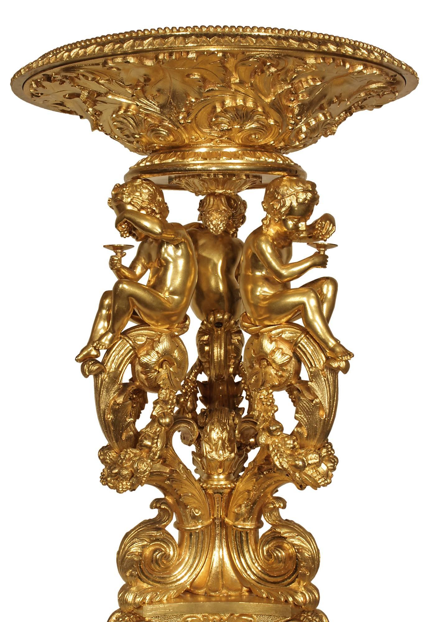 French 19th Century Charles X Period Ormolu Grande Coupe Centerpiece In Excellent Condition In West Palm Beach, FL