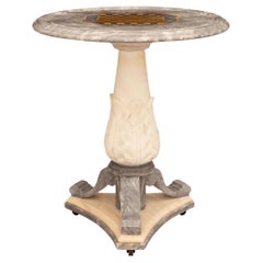 A Italian early 19th century Charles X period Gris St Anne marble side table