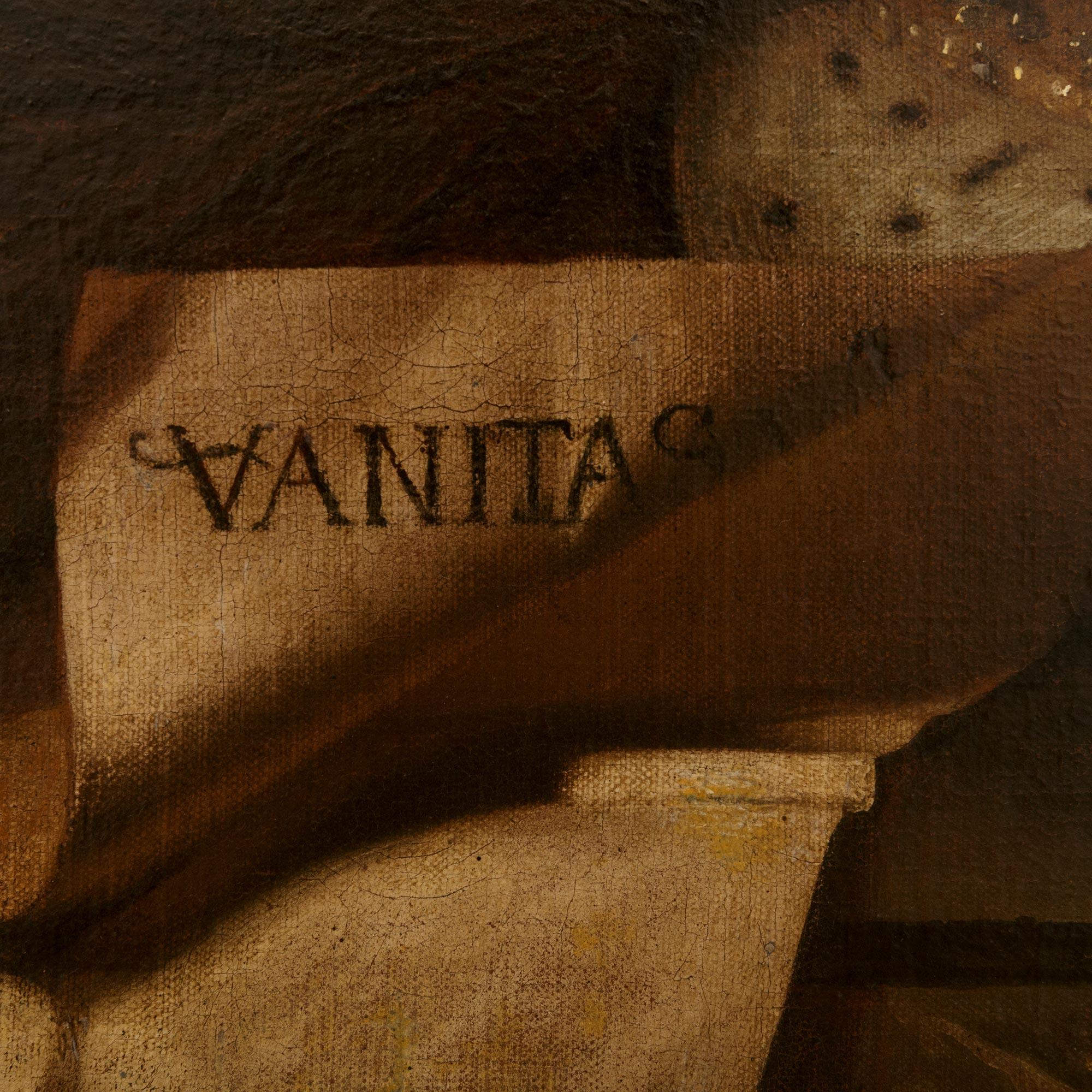 Vanitas-Gemälde in Öl auf Leinwand und Giltwood, in der Art von Pieter Claesz im Angebot 2