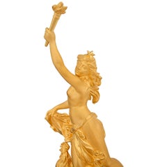 Austrian 19th century Empire st. Ormolu, Bronze and Rouge Griotte marble clock