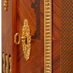 Paire de commodes françaises du XIXe siècle, de l'époque Napoléon III, en bois de tulipier et en bronze doré