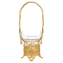 French 19th century Louis XVI st. Ormolu and Crystal vase