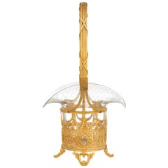 French 19th century Louis XVI st. Ormolu and Crystal vase