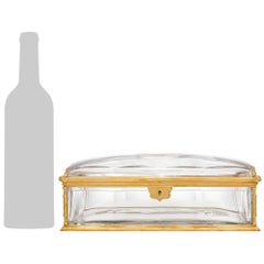 Scatola francese del XIX secolo in cristallo e ormeggio Baccarat di stile Luigi XVI
