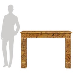 French 19th century Louis XVI st. Breche D'Alep marble mantel