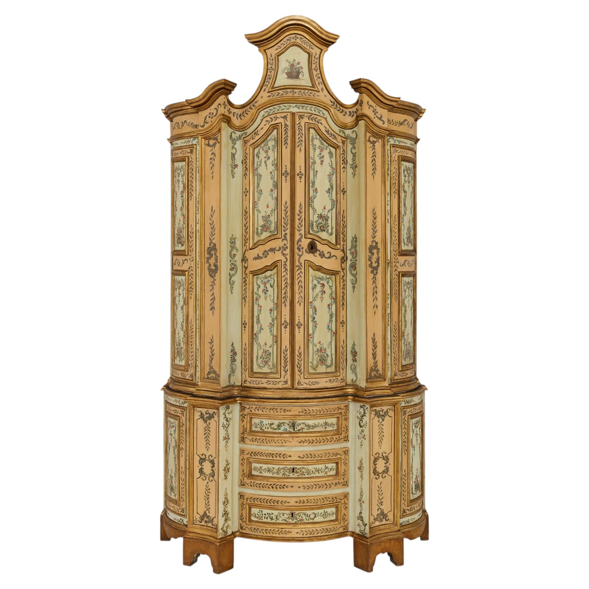 Venetian 18th century Louis XVI Period patinated Wood cabinet