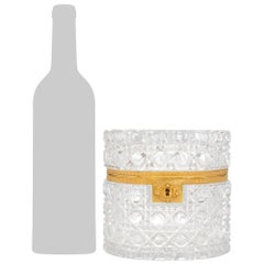 French 19th century Louis XVI st. Baccarat Crystal and Ormolu box