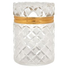 French 19th century Louis XVI st. Crystal and Ormolu box