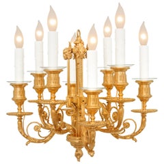 French 19th century Louis XVI st. Ormolu chandelier