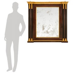 pair of Sicilian 18th century Neo-Classical st. Mahogany and Giltwood mirrors