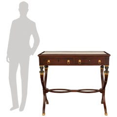 pair of Sicilian 18th century Neo-Classical st. Mahogany and marble consoles