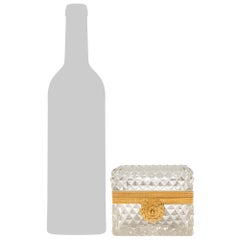 A French 19th century Neo-Classical st. Baccarat Crystal and Ormolu box