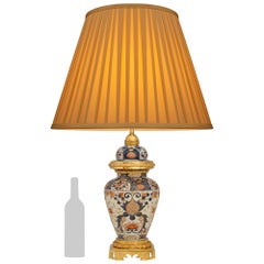 Japanese 19th century Imari Porcelain and French Louis XVI st. Ormolu lamp