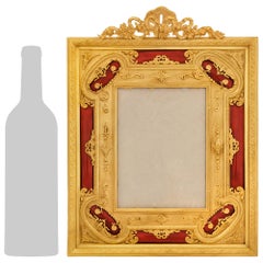French 19th century Belle Epoque Period Ormolu and Enamel picture frame