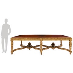 Italian 19th century Baroque st. Mecca and Walnut center table
