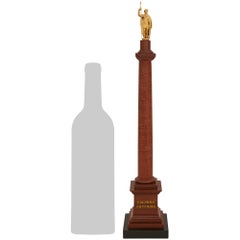 Statue italienne du XIXe siècle, de l'époque du Grand Tour, en bronze doré et marbre