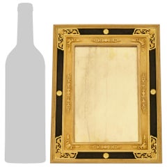 French 19th century Louis XVI st. Ormolu and Velvet picture frame