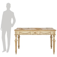 Italienische neoklassizistische Mekka-Konsole aus Holz und Silber mit St.-Patina aus dem 19. Jahrhundert