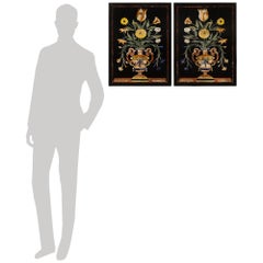pair of Italian 19th century Pietra Dura marble plaques
