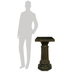 Italian 19th century Green Alpine marble pedestal