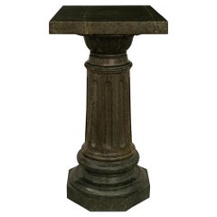 Italian 19th century Green Alpine marble pedestal