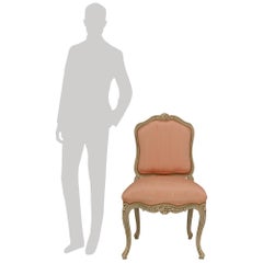 set of eight French mid 19th century Louis XV st. patinated Wood dining chairs