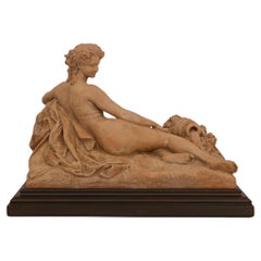 French 19th century Louis XVI st. Terra Cotta statue