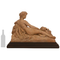 French 19th century Louis XVI st. Terra Cotta statue