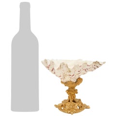 pair of French 19th century Ormolu and Bivalvia seashell centerpieces
