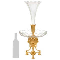 French 19th century Louis XVI st. Ormolu and Baccarat Crystal centerpiece/vase