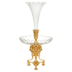 French 19th century Louis XVI st. Ormolu and Baccarat Crystal centerpiece/vase