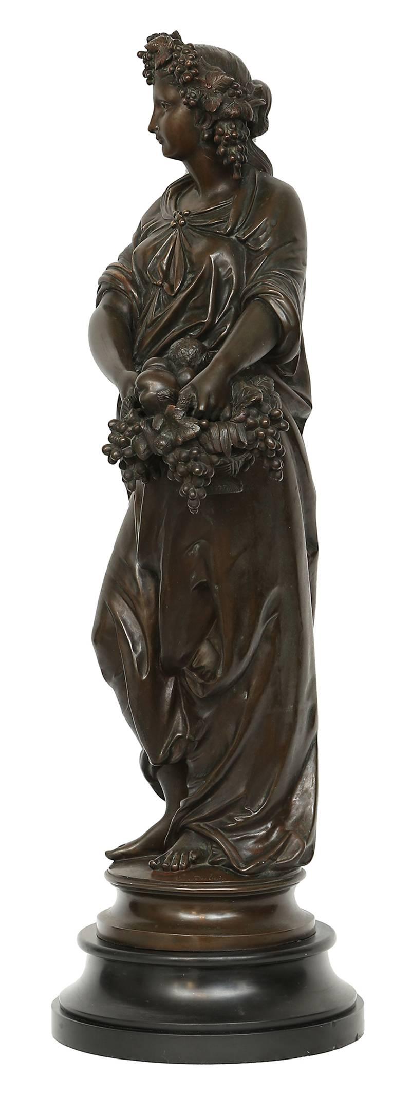 True Pair of French 19th Century Bronze Statues, Signed E. Dubois 4