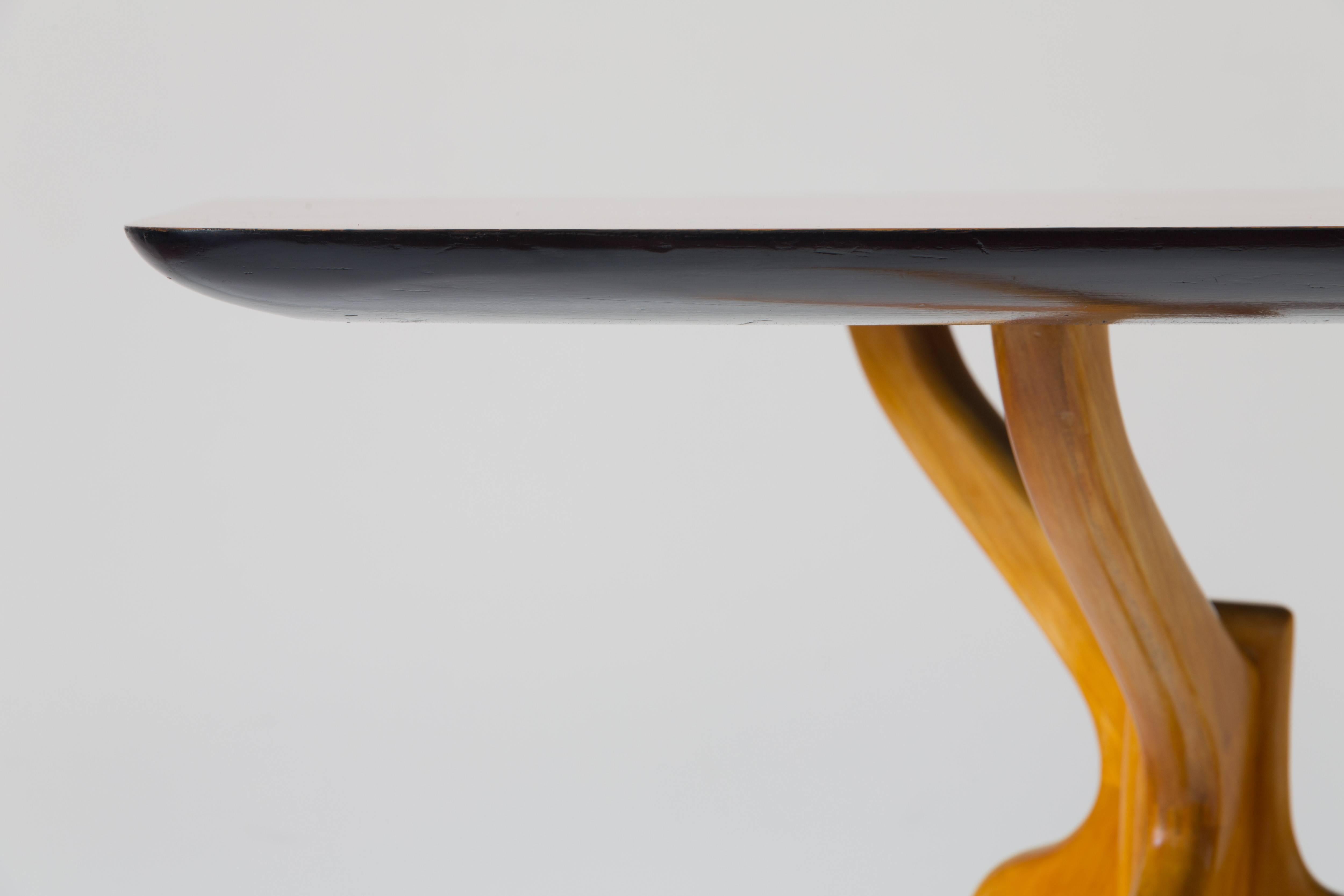 Maple Sculptural Blonde Dining Table Attributed to Ico Parisi, 1950